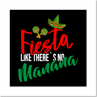 Cinco de Mayo / Drink de Mayo / Fiesta Mañana Party Posters and Art